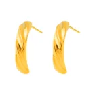 Серьги-гвоздики женские из 18-каратного золота, желтые, 5D