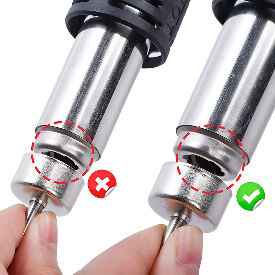 

6 pcs/set Welding Nozzles Universal Hot Air Gun Nozzle for Soldering Station 858 858D+ 8586 Welding Resisting Nozzles