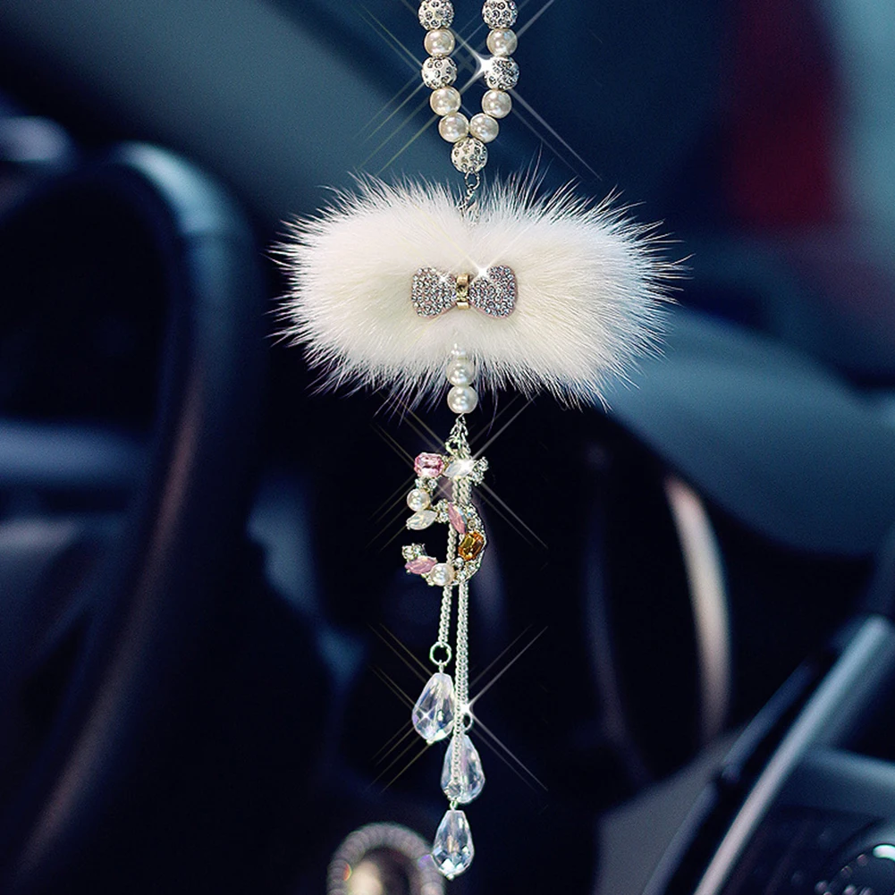Автомобильные подвесные украшения милые с алмазными шипами и бантом украшение