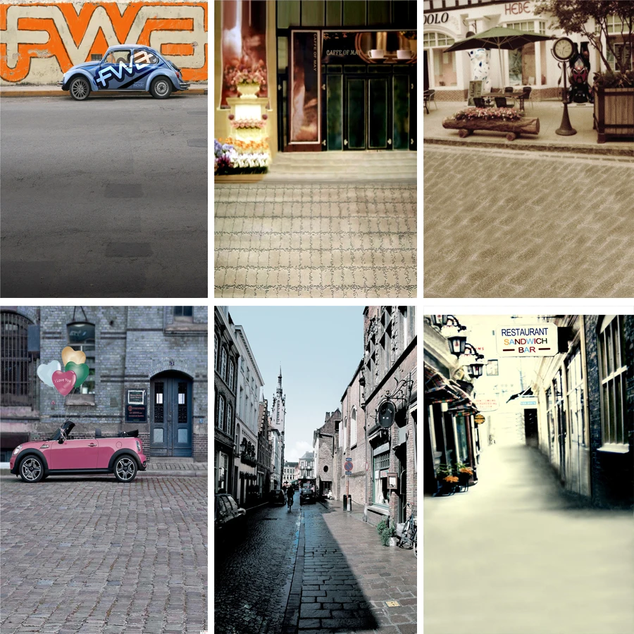 Реквизит для студийной фотосъемки Nitree фон старой улицы портретный Фотофон с