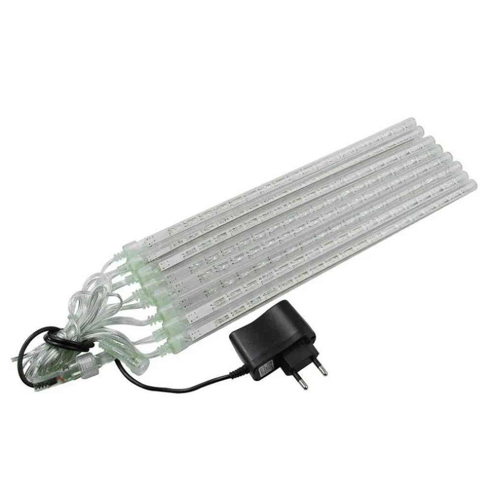 8 Tubes LED Meteor Shower Rain string light 50cm 30cm Icicle Snowfall raindrop Xmas decoration +AC110-240V Power adapter | Лампы и