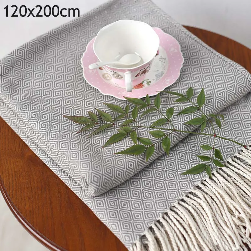 gray 120x200 см искусственная шерсть мягкий плед вязаный плед с кисточкой для кровати диван Элегантный легкий уютный - Цвет: gray