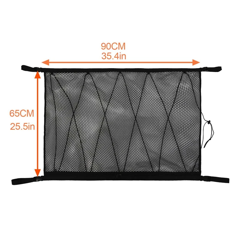 Car Ceiling Storage Net Pocket Roof Interior Cargo Bag Trunk Pouch Sundries Organizer Black | Автомобили и мотоциклы