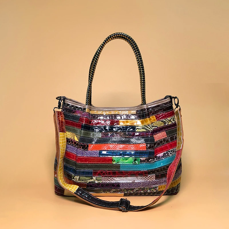 Первый слой воловьей кожи женская сумка из змеиной модная сумка-мессенджер