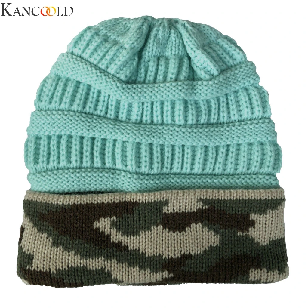 KANCOOLD мужские и женские камуфляжные вязаные мешковатые шапки бини теплая зимняя