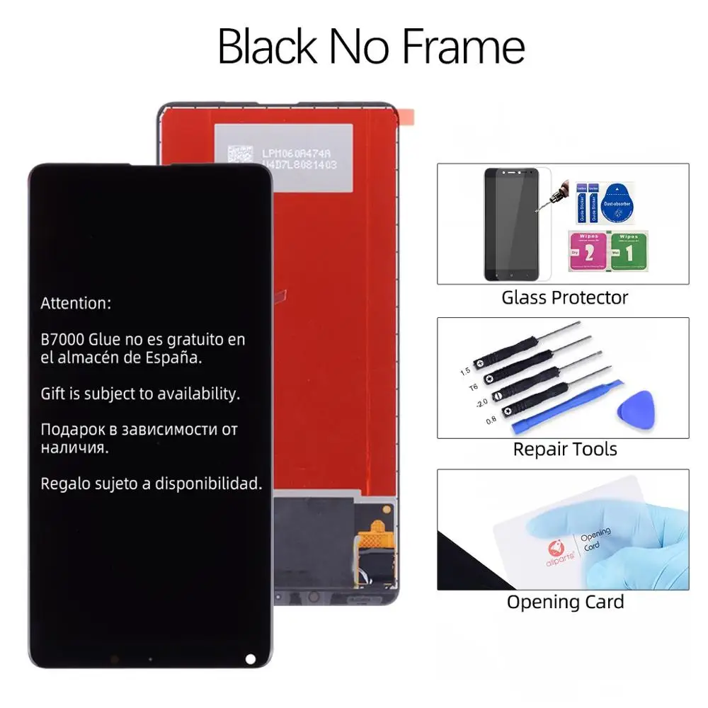 Дисплей для XIAOMI Mi Mix 2S LCD в сборе с тачскрином 5.99 Черный белый - Цвет: Black No Frame