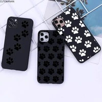 hot best friends dog paw phone case for iphone 13 12 11 pro mini xs max 8 7 plus x 2020 xr cover