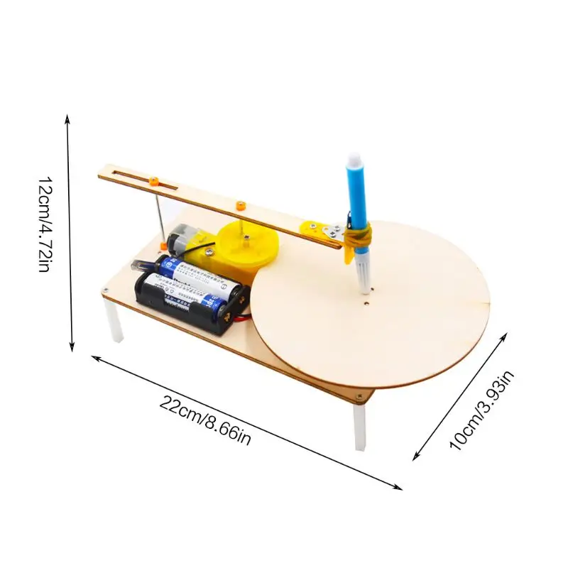 

Creative DIY Electric Plotter Drawing Assembled Kits Children Handmade Graffiti Toy Science Apparatus Physics Experiment Set