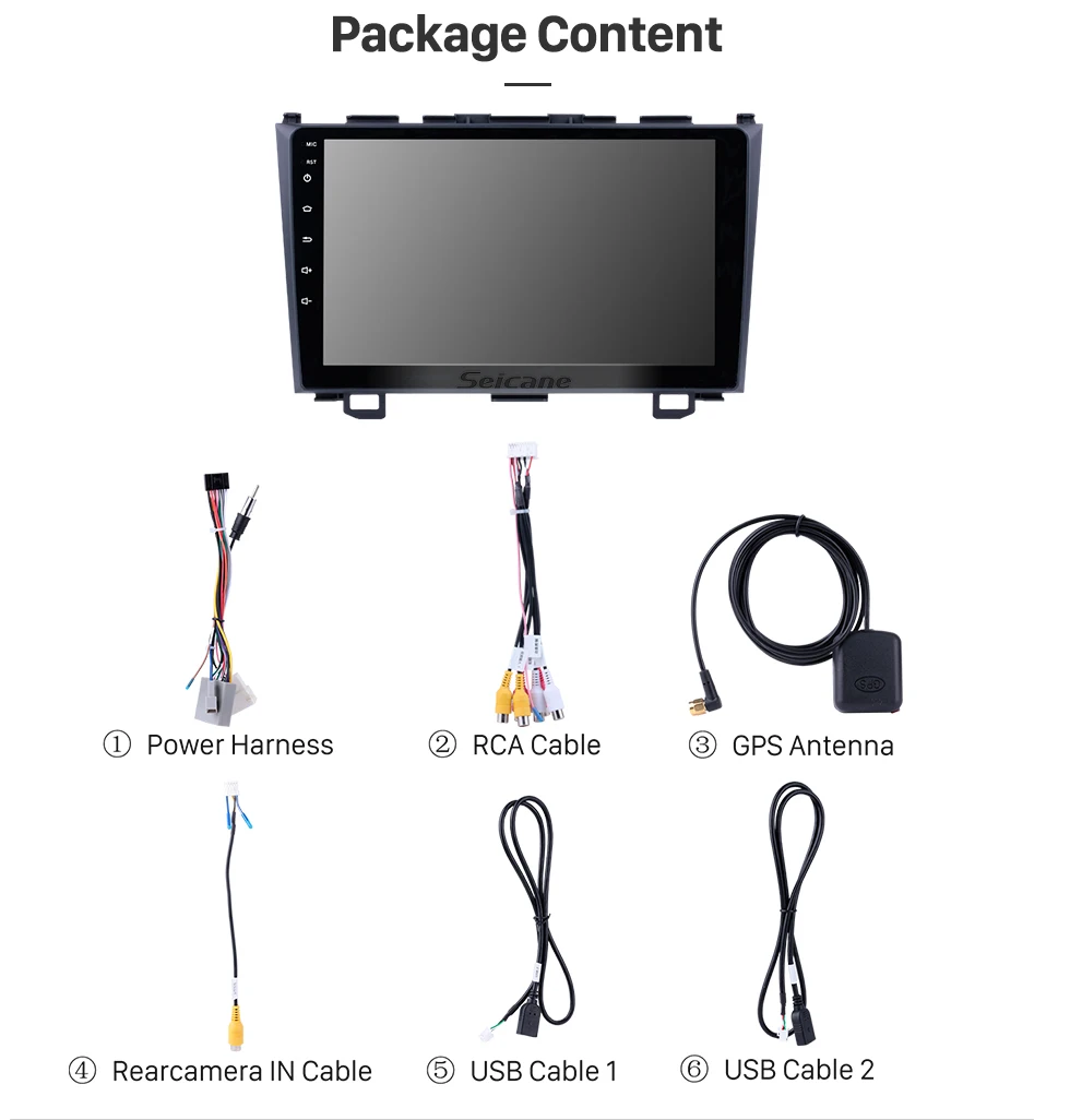 Seicane " Android 9,0 2.5D Автомобильная магнитола gps навигация магнитофон для 2006 2007 2008 2009-2011 Honda CRV 1080P Поддержка OBD2