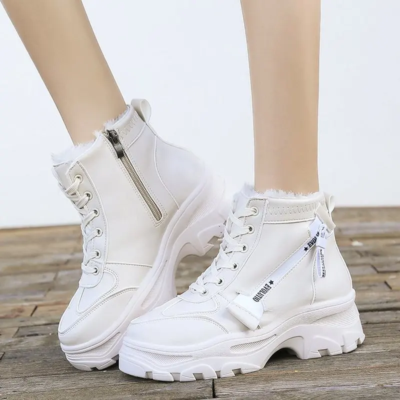 Зимние сапоги 2019 г. новые ботильоны женские зимние из хлопка Женская Теплая обувь