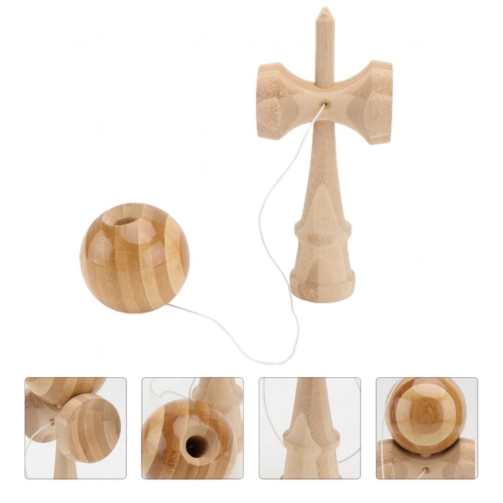 

1PC 6CM Funny Wooden Technique Bamboo Matching Kendama (Burlywood)