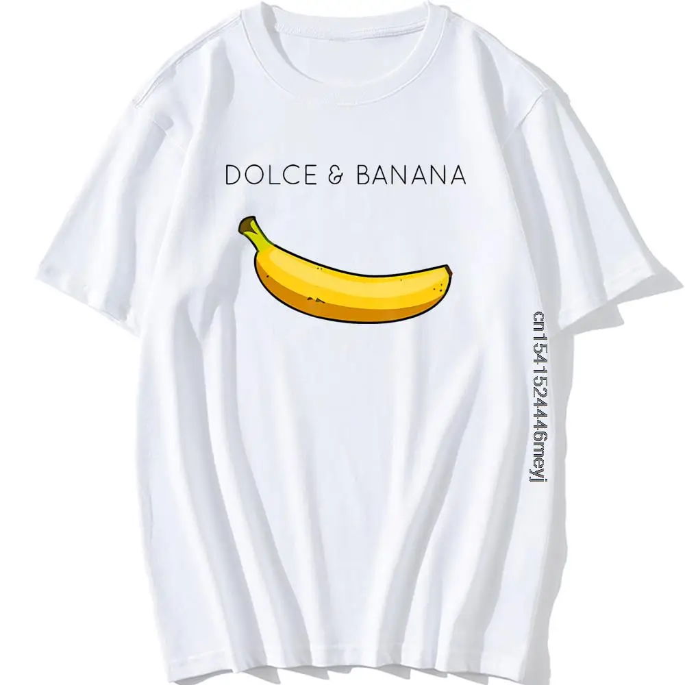 

Dolce & Banana Print Men's T-shirts Crewneck Breathable Tops Oversized Comfortable TShirt Soft Short Sleeve Funny Tees Shirts