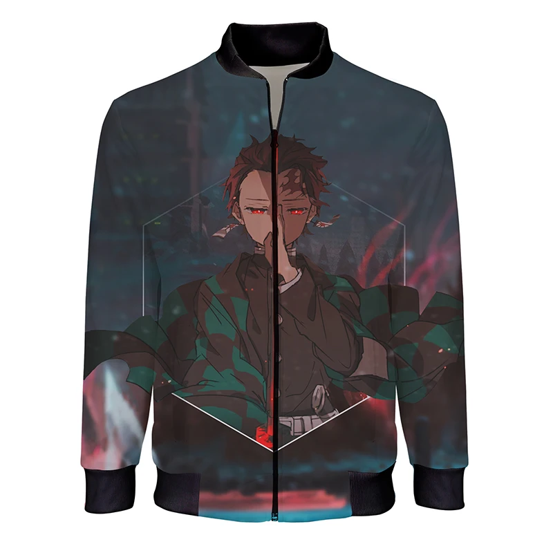 Мужская куртка-бомбер на молнии с 3D-принтом воротником-стойкой | одежда