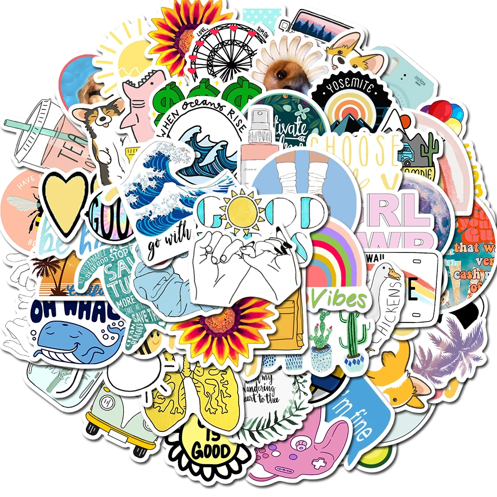 35 шт./упаковка водонепроницаемые наклейки для ноутбука багажа|Наклейки