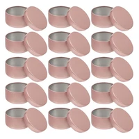 24 pcs aluminum candle tin round candle containers practical candle jars candle small jar solid aromatherapy airtight metal jar
