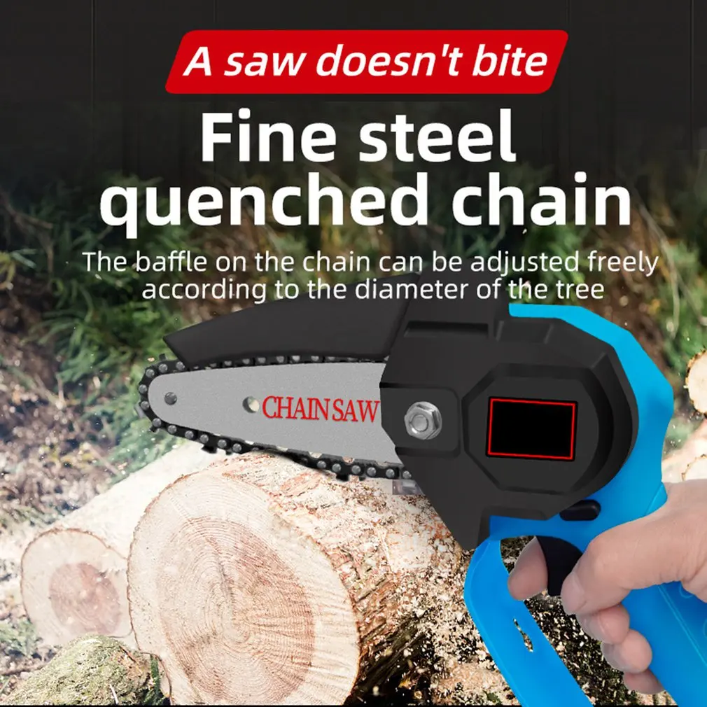 

24V 4 Inch Portable Electric Pruning Saw Mini Electric Chain Saw Lithium Battery Woodworking Pruning Garden Logging Power Tool