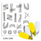 Наклейки для дизайна ногтей, цветные наклейки, Водные Наклейки, Роза водяной знак, маникюр, наклейки для дизайна ногтей, черные цветы