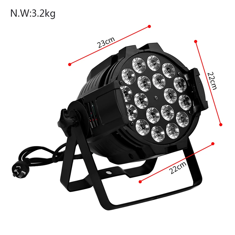 Бесплатный налог 18x18 Вт 6в1 Led Par огни RGBWA UV DJ свет корабль от евро склад | Лампы и