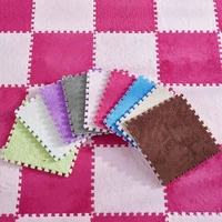 10pcs foldable carpets for living room plush soft climbing cappet rug split joint bath room anti skid rugs pink shaggy area rug
