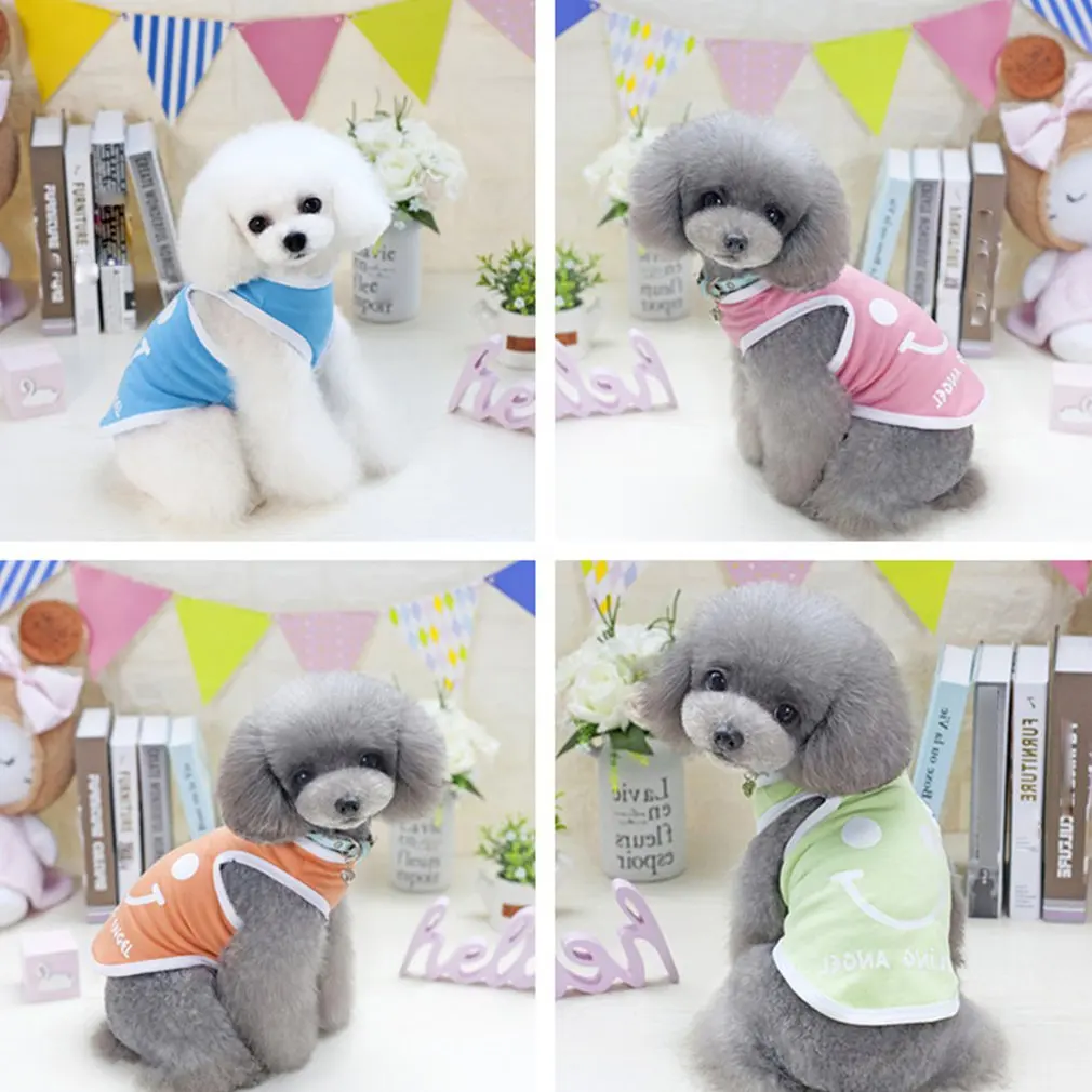 Одежда для собак хлопковая Футболка со щенком жилет щенков плюшевые собаки