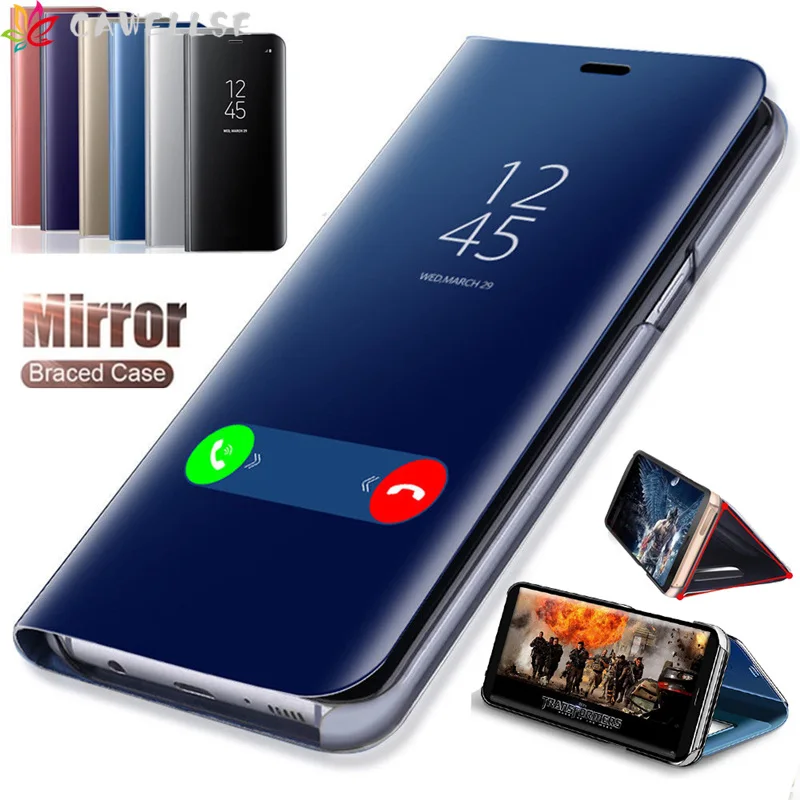 

Smart Mirror Flip Phone Case for VIVO Y17 V5 V7 V8 V9 Y53 Y65 Y69 Y81 Y83 Y91 Y93 V11 V15 Y17 Pro Support Protective Coque Cover