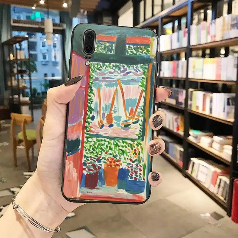 

Henri Matisse Open Window Collioure art Phone Case For Huawei honor Mate P 10 20 30 40 i 9 8 pro x Lite smart 2019 nova 5t