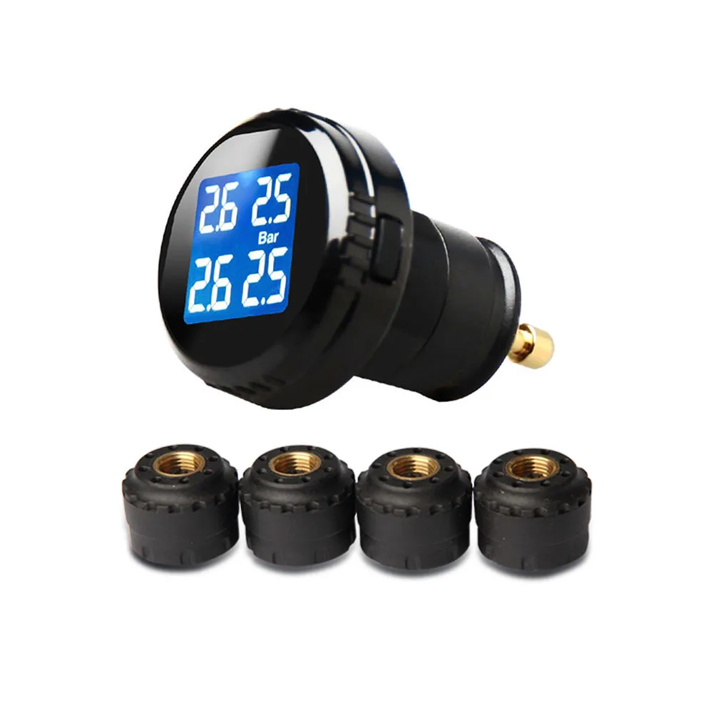 Монитор давления в шинах TPMS датчики прикуривателя беспроводной мониторинг