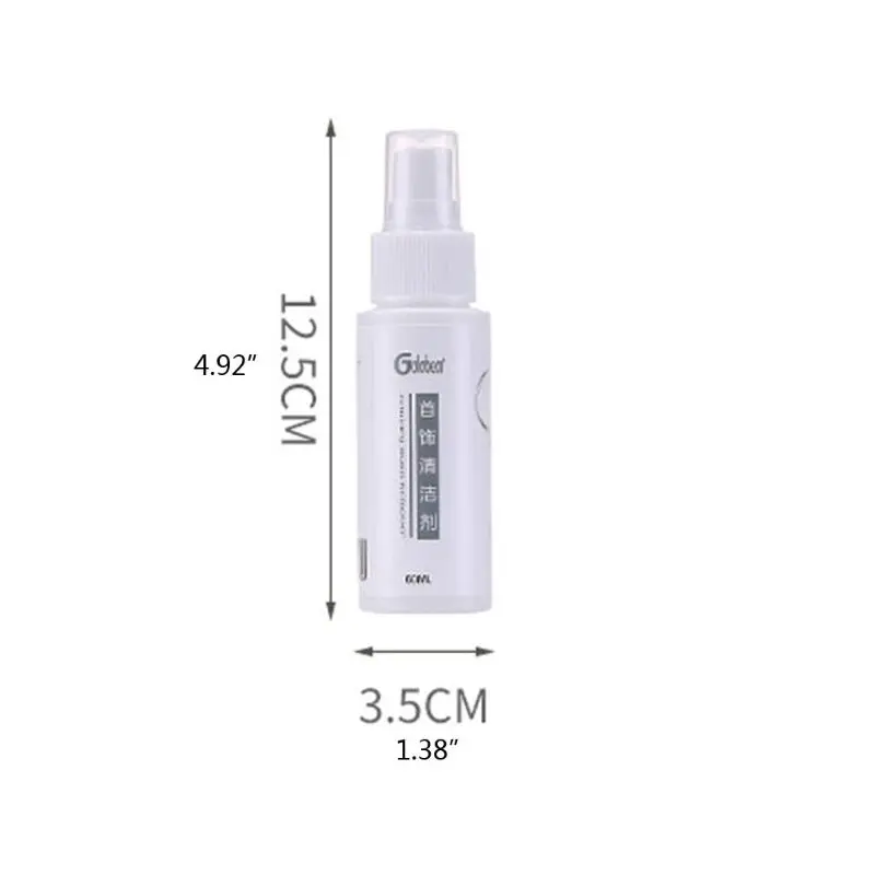 

60ML Instant Shine Travel Spray Quick Gem Jewelry Cleaner Anti-Tarnish for Diamond Silver Gold Stainless Steel Jewelry