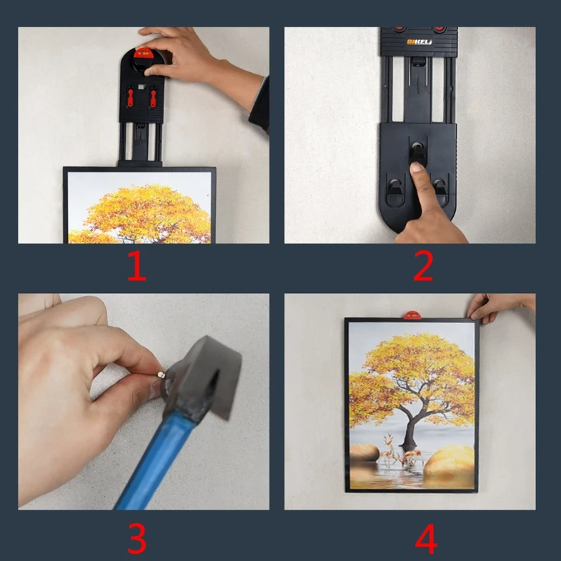 

1 Set Multifunctional Picture Hanging Tool Kit Hangers Hardware Case Painting Frame Wall Locator Hardware Tools
