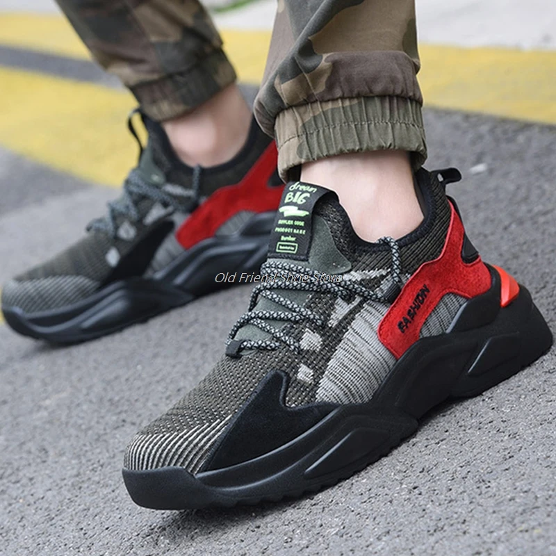 

Comfortable Security Boots Safety Shoes Men's Flat Shoes Working Boots Men's Steel Toe Cap Shoes Anti-Stabbing Boot New Footwear