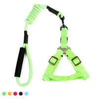 pet outdoor products soft handles hand guards dog harnesses reflective anti breakaway cat collars flexible nylon traction rope