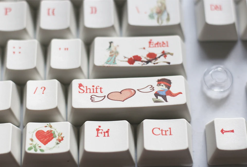 PBT сублимационные корейские колпачки для ключей с подсветкой 104 клавиш Cherry Mx переключатели колпачки для ключей съемник для механической клавиатуры
