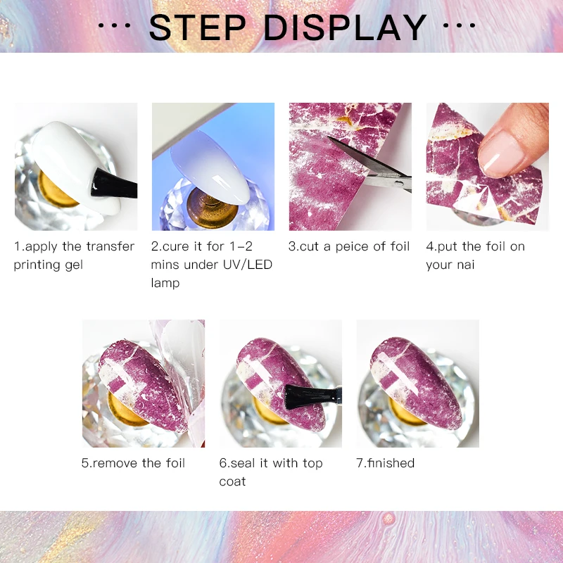 

MEET ACROSS 8ml Nail Glue for Nail Foil Starry Sky Transfer Sticker Adhesive Nail Polish Gel DIY Manicure Tools