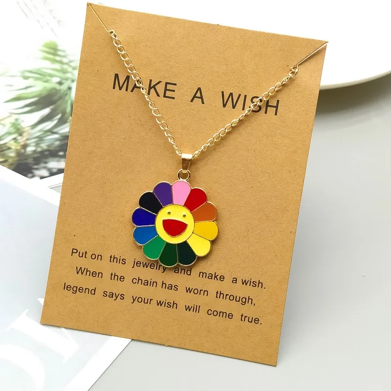 Женское Ожерелье с подсолнухом ожерелье белого и желтого цвета цветком