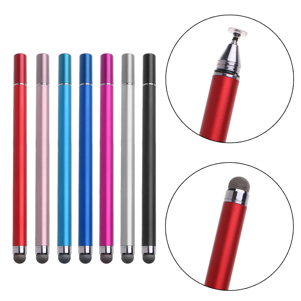 

2 in 1 Capacitive Stylus Pen Disc Tip & Cloth Head High-Sensitivity and Precision Universal Touch Screens Drawing Pen