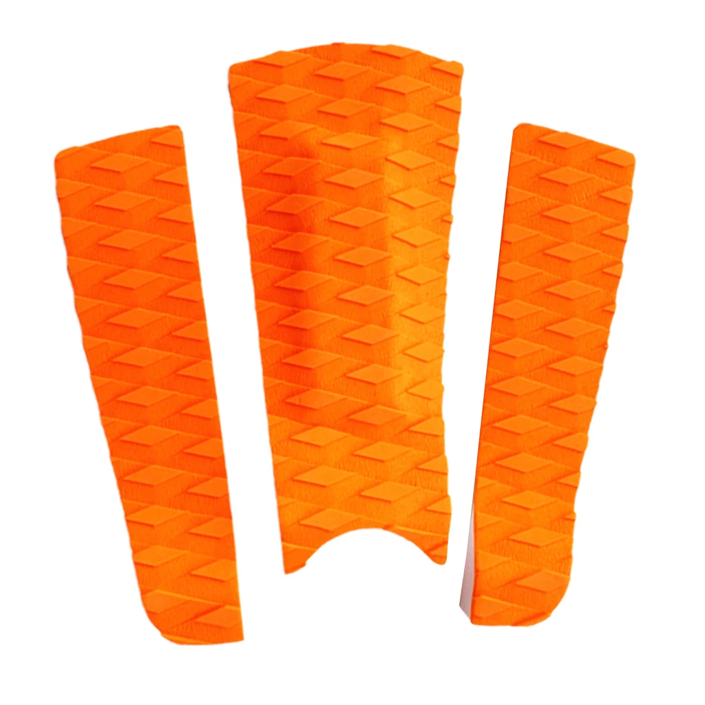 

3pcs Surfing Surfboard Skimboard Traction Pad Tail Pad EVA Diamond Grooved Anti-slip Surfboard Traction Pad Deck Grip Access