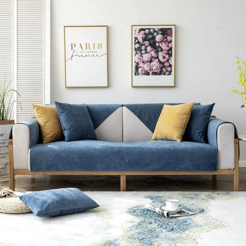 

Waterproof Sofa Cover European Universal Sofa Towel Solid Carpet Simple Rugs Slip Resistant Couch Cover for Living Room