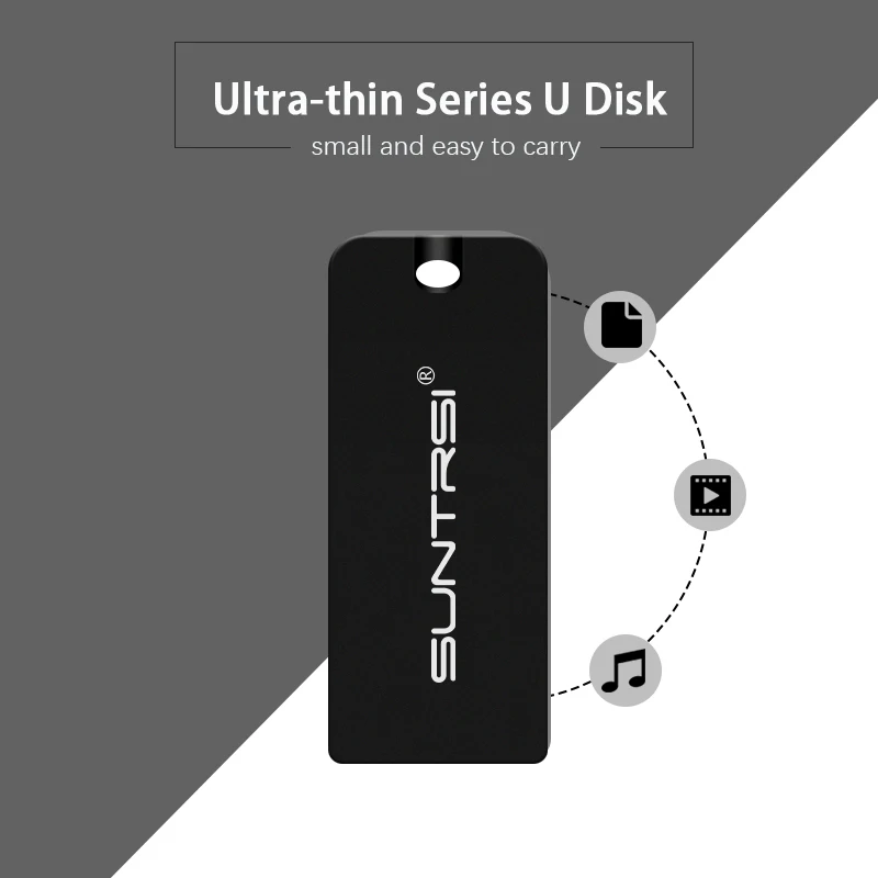 Suntrsi флеш диск USB 2 0 высокоскоростной 32 Гб микро OTG адаптер мини черный пластиковый