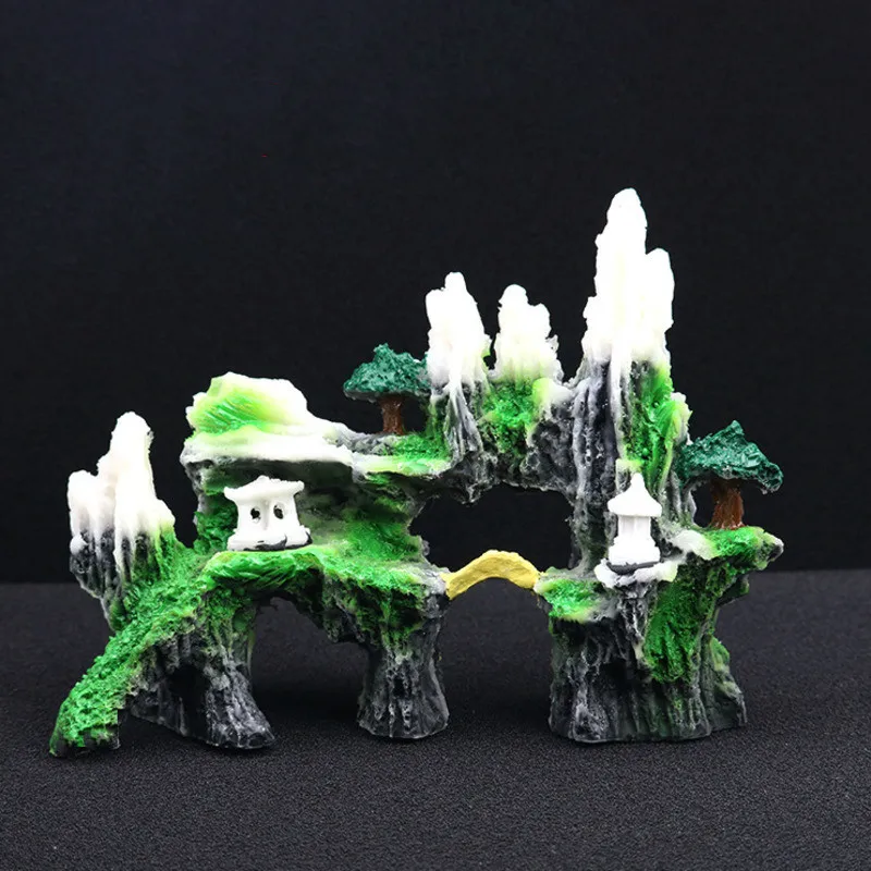 Аксессуары для аквариума декорации Искусственные белые Снежная гора озеленение