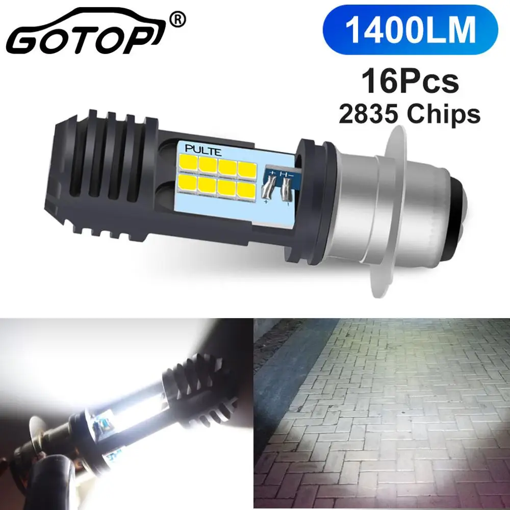 

P15D H6M фара для мотоцикла 16SMD 2835 чипы 4000LM Мотоцикл Скутер дальнего ближнего света мотоцикл фары мото DRL огни