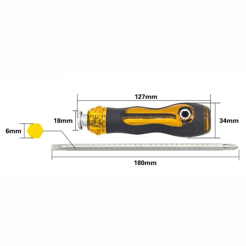 

Hot 2 in 1 Double End Screwdriver Hammer Magnetic Flat Screw Driver Hand Tool FQ-ing