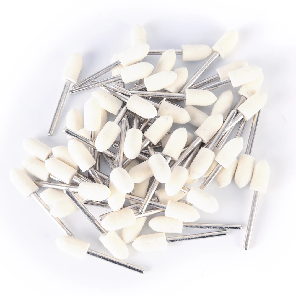 

25pcs/lot 3mm X 8mm Felt Polishing Buffing Pad Head Set For Rotary Tools Accessories Polishing Head