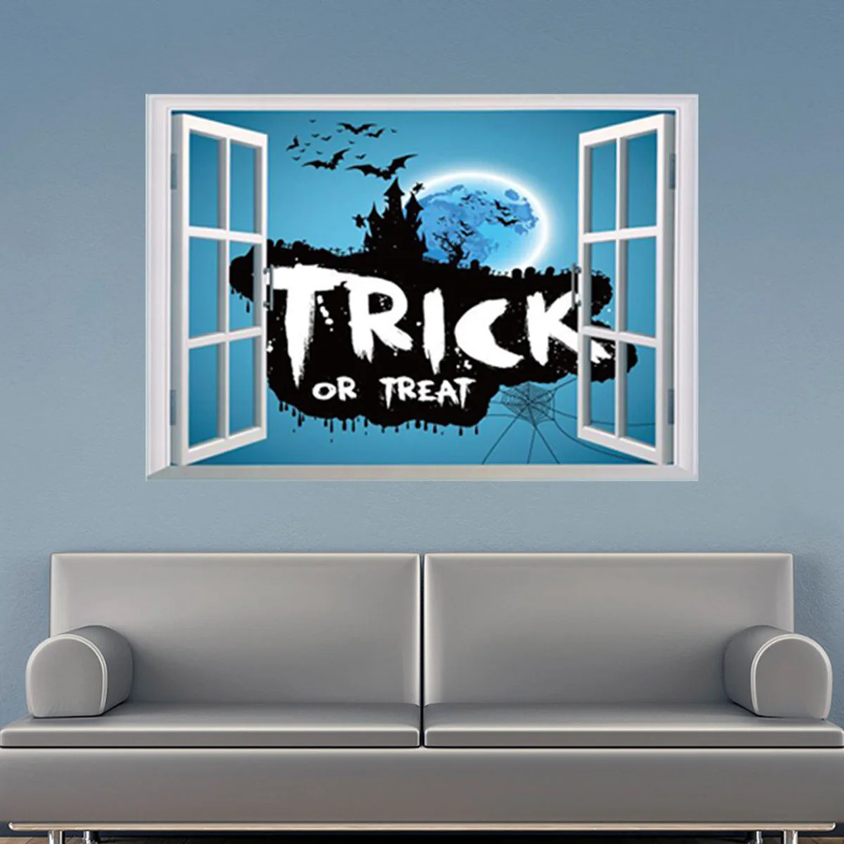 3D Наклейка на стену Хэллоуин наклейка с изображением замка или фокусов