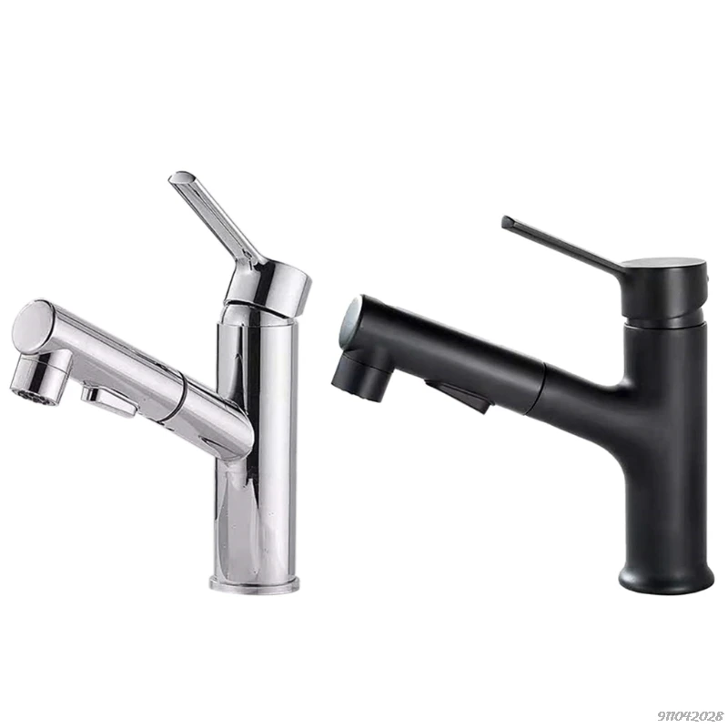 

Pull Out Bathroom Vessel Sink Faucet Mixer Basin Tap Hot and Cold Water for vanity Single Hole Basin Faucet Mixer Taps Wholesale