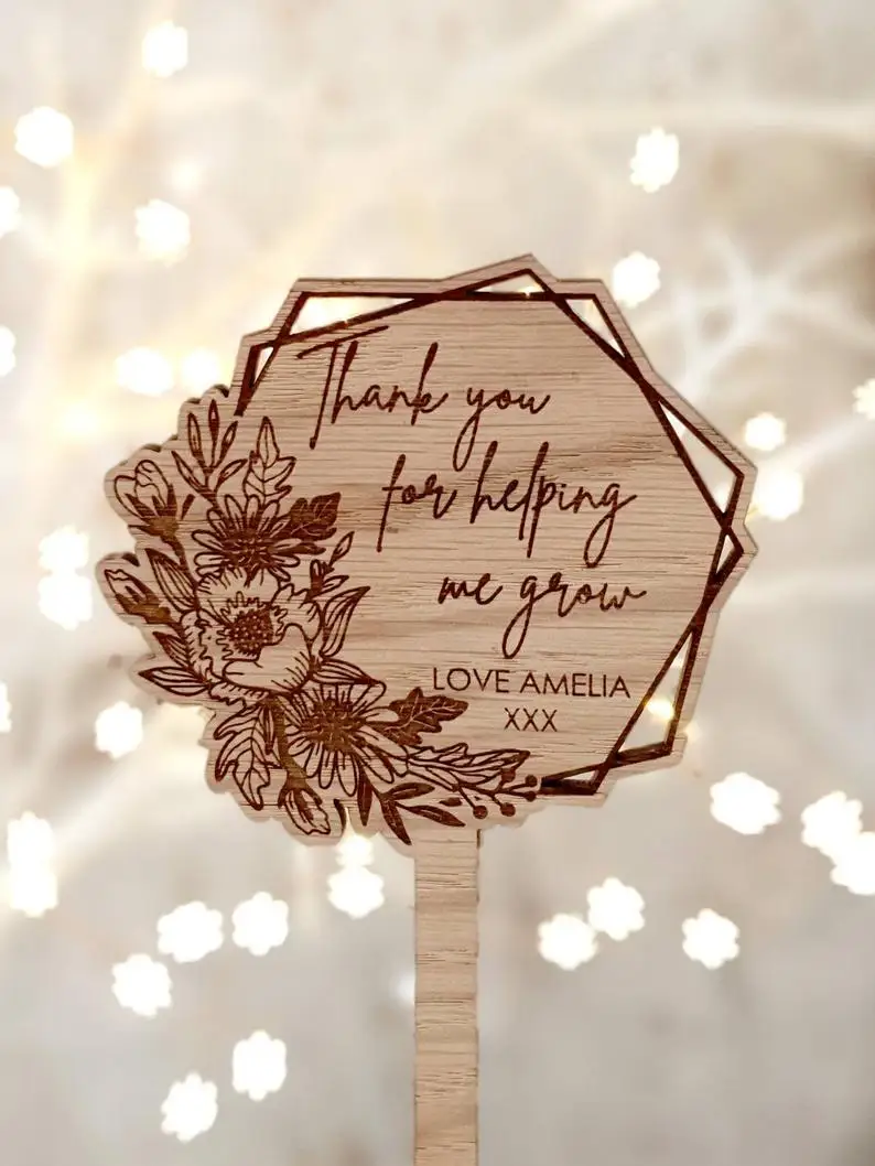 Подарок учителю спасибо за то что помогли мне выращивать горшки маркеры знаки