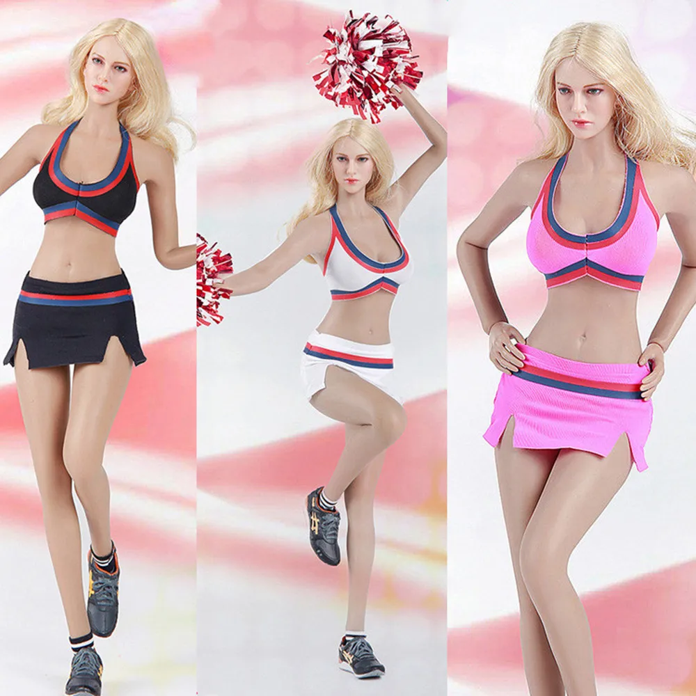 Fire Girl Toys FG047 1/6 Female Cheerleading Clothes Shoes Set Sport Bra Vest Dress Socks for 12