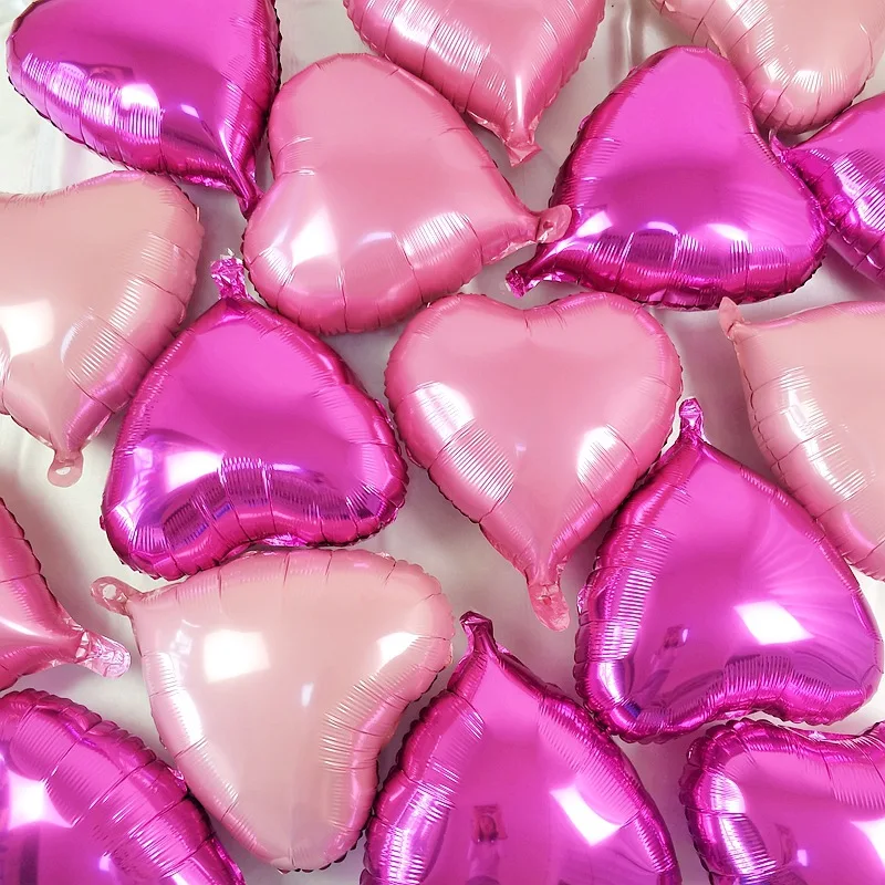 

50PCS 18 Inch Balloon Accessories Heart Shaped Star Aluminum Balloon Romantic Proposal Decoration Birthday Holiday Balloon