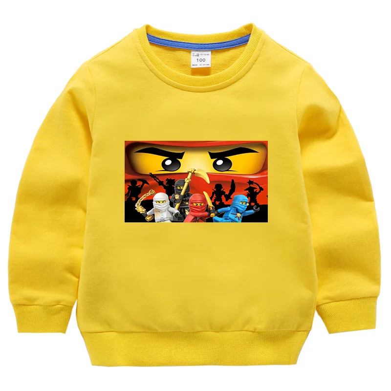 Осенняя детская одежда хлопковые толстовки футболка для мальчиков и девочек Legoe