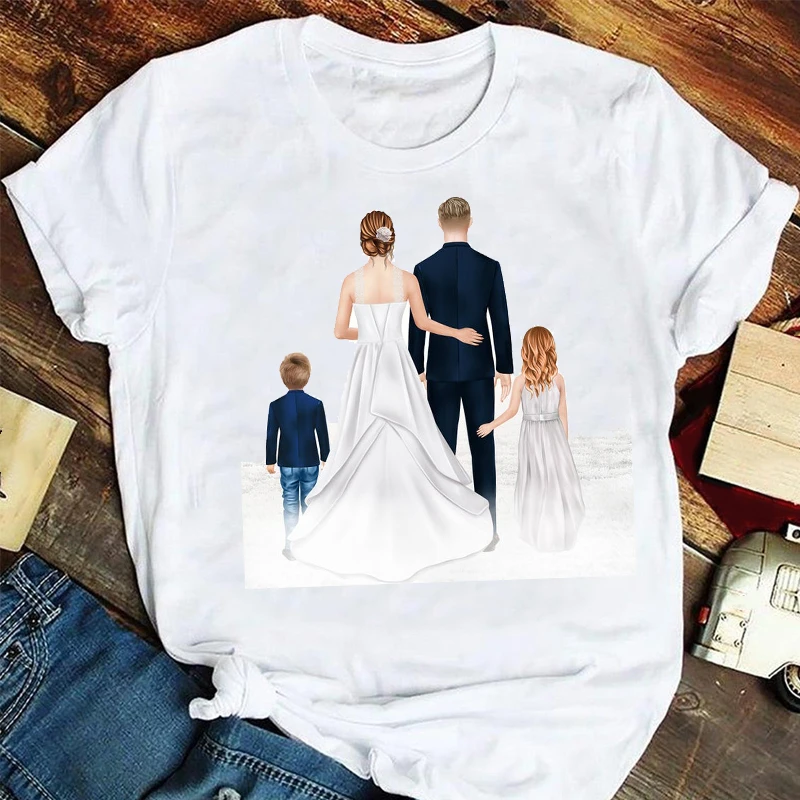 

Fashion Summer Mom Print Women T-shirt Family Graphic Printed Female Top Oversize Casual MAMA Clothes 28642