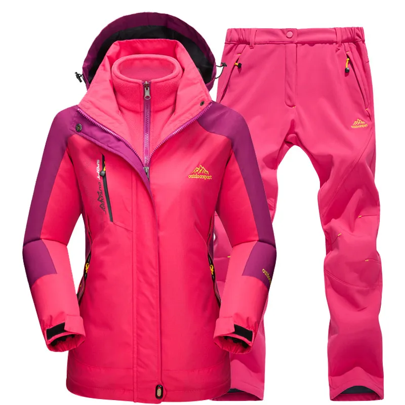 Лыжный костюм женский водонепроницаемый теплый Открытый Кемпинг Треккинг